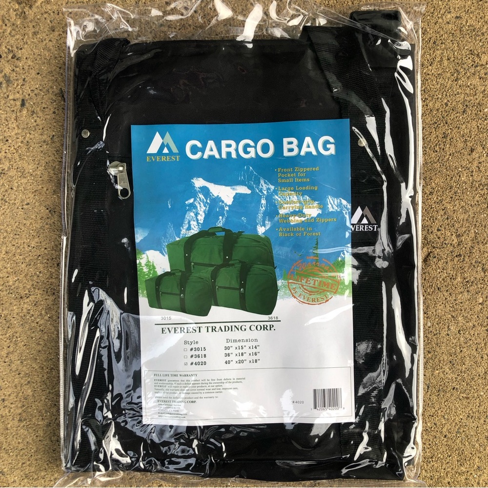 Everest Large Duffel Bag 40x20x18 Black